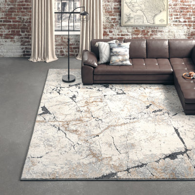 Amrita Grey/Cream/Brown Area Rug