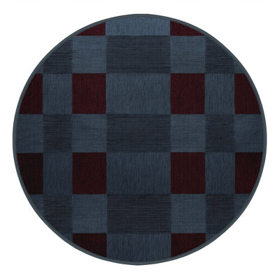 Machine Washable Checkered Gray Area Rug