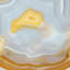 Genuine Banded "Smiley Face" Quartz Agate Slice from Brazil (0.6 Lbs)