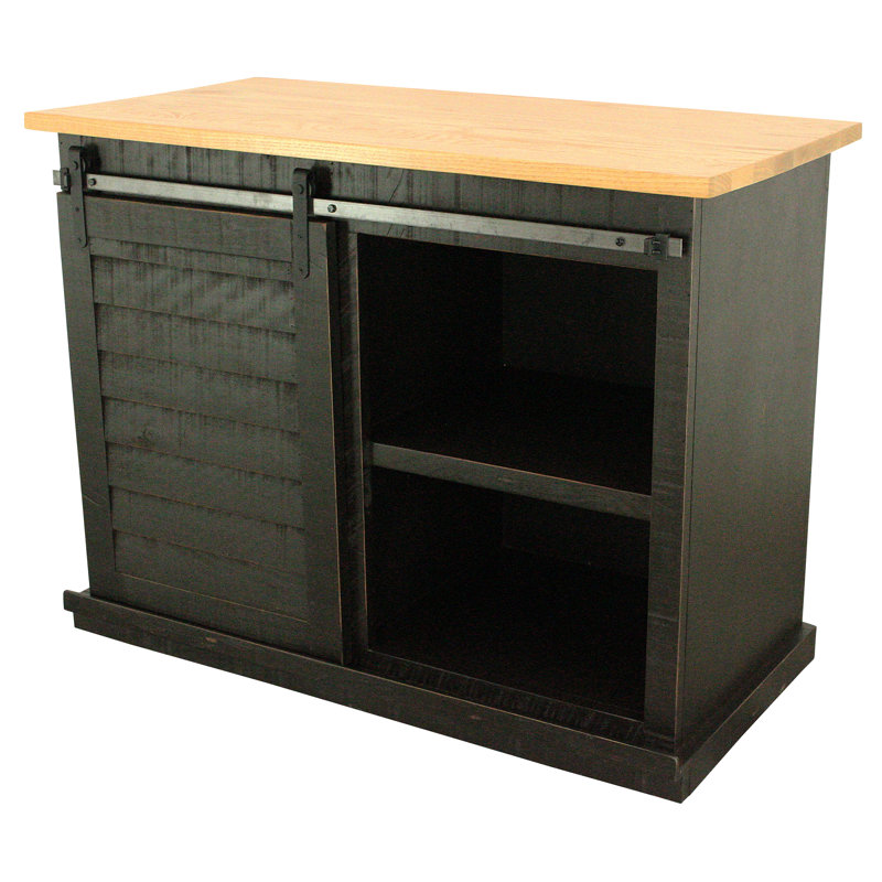 Maloney Kitchen Island, Rustic Antique Black