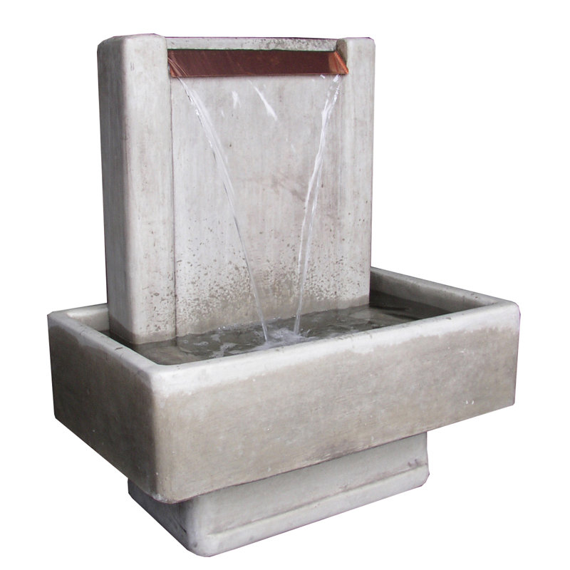 Del Mar Handcrafted Outdoor Concrete / Cement Weather Resistant Fountain, Mediterranean , 45" H x 40"W x 24"D