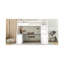 Lit mezzanine simple avec bureau, 7 tiroirs et 2 tablettes en blanc - stable 6 ans et plus