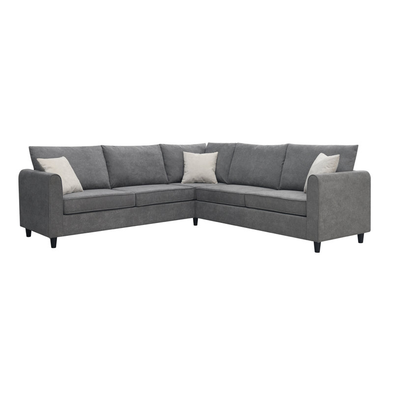 Canapé modulaire rembourré en L avec 3 coussins Modern Living