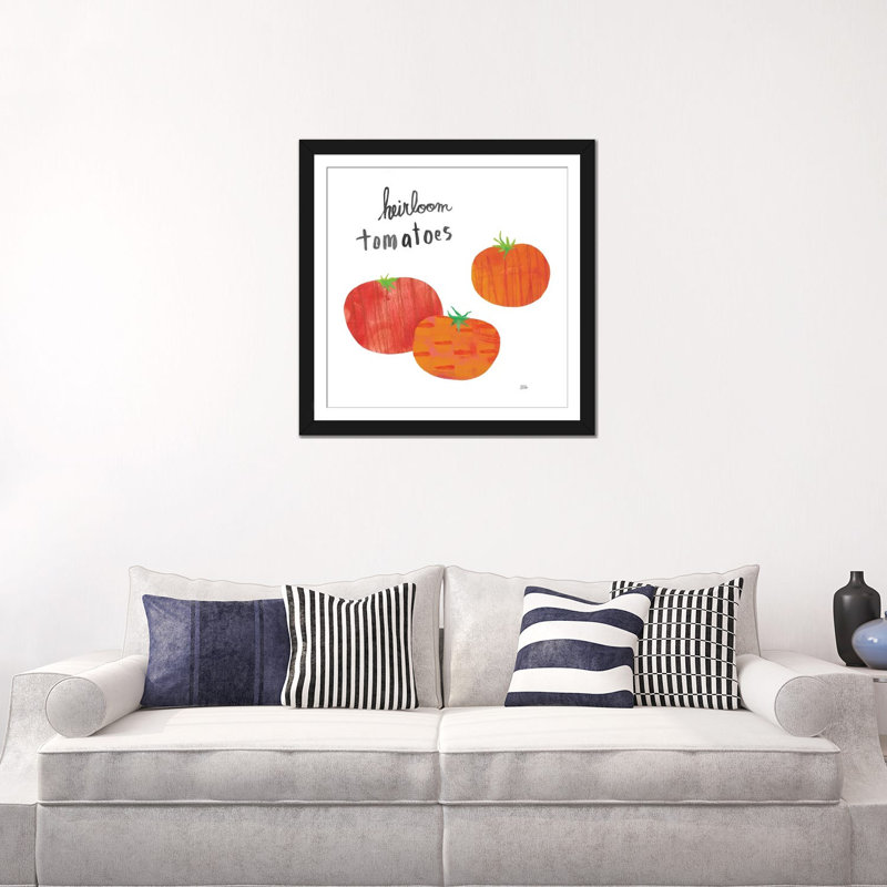 « cuisine jardin ii », impression sur toile, H 16 po x l 16 po x P 1 po, Papier d'art encadré noir, Blanc