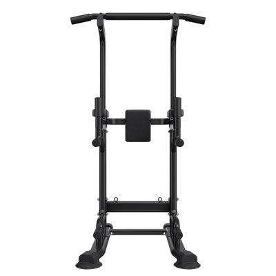 Barre de traction, poste de trempage électrique de 330 lb, station de trempage avec base stable en forme de H et coussin de dossier, barre de menton autoportante réglable à 12 niveaux de hauteur pour le dos, coussin de dossier réglable à 4 niveaux