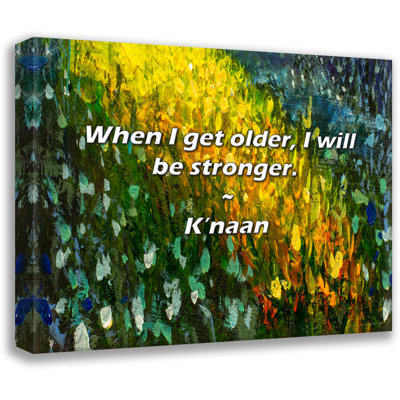 Knaan Quote When I get older I will be stronger