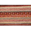 Tapis rouge / beige en laine noué à la main de conception unique 4 pi 2 po x 6 pi 2 po New Age