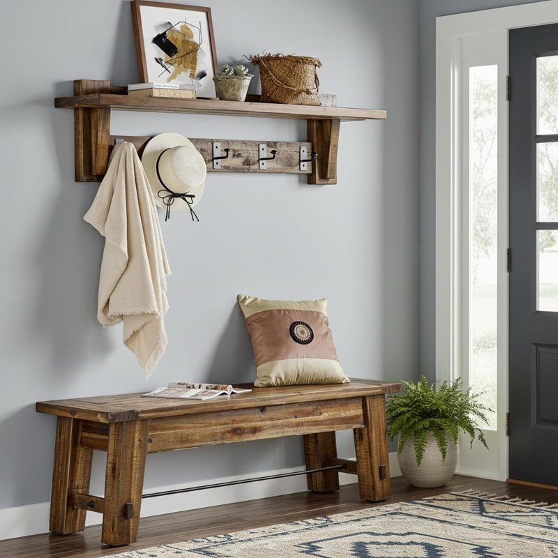 Durango 60" Hook Shelf and Bench Set