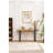  Console Table with U Shaped Legs and South American Walnut, Live Edge Desk with Drawer Storage-1210101883