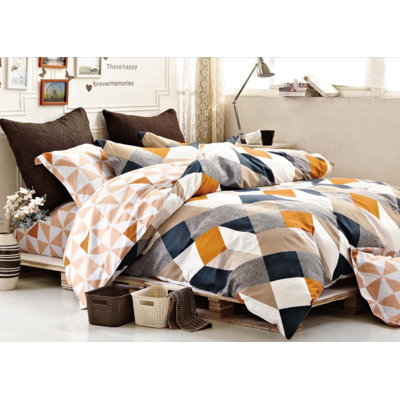 Ensemble de housse de couette réversible blanc