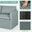 Canapé modulaire de 73 po avec méridienne et repose-pieds-131817179