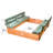Badger Basket 46.5'' x 9.5'' Solid Wood Square Sandbox with Cover-26303493