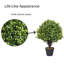Topiaire Guttenberg en faux buis en pot