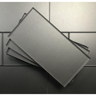 Forever Matte 3 in. x 6 in. Diamond Grade Glass Straight Edge Subway Decorative Kitchen & Bathroom Wall Tile