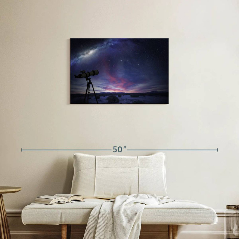 Oberle Observing The Milky Way And Stars, 20" H x 30" W