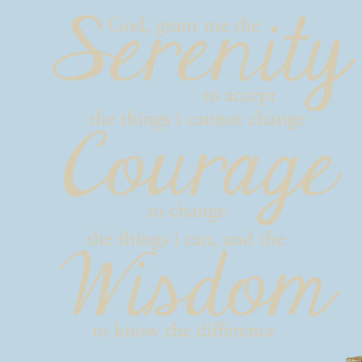 Décalcomanie murale, "Serenity Prayer"