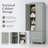 Ramona Freestanding Linen Cabinet With Drawers, Adjustable Shelf, Grey