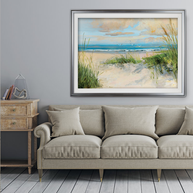 " Catching The Wind ", Silver Framed, 31" H x 43" W x 1.5" D