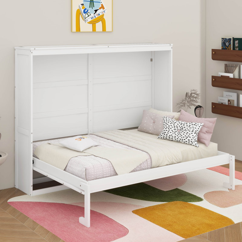 Lit escamotable Murphy, Lit double, Blanc