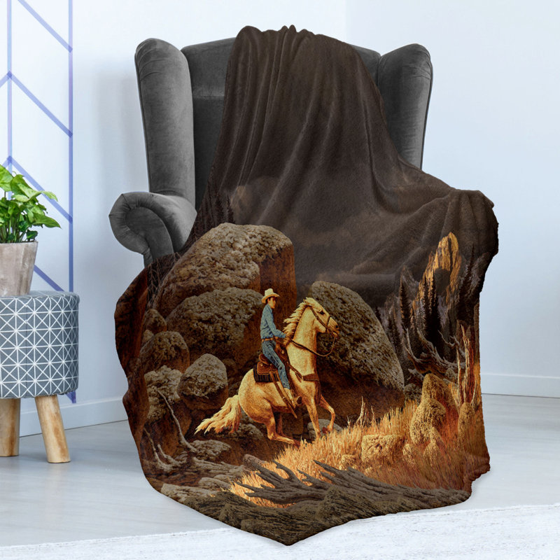 Hand Woven Throw Blanket, 50" W x 70" L