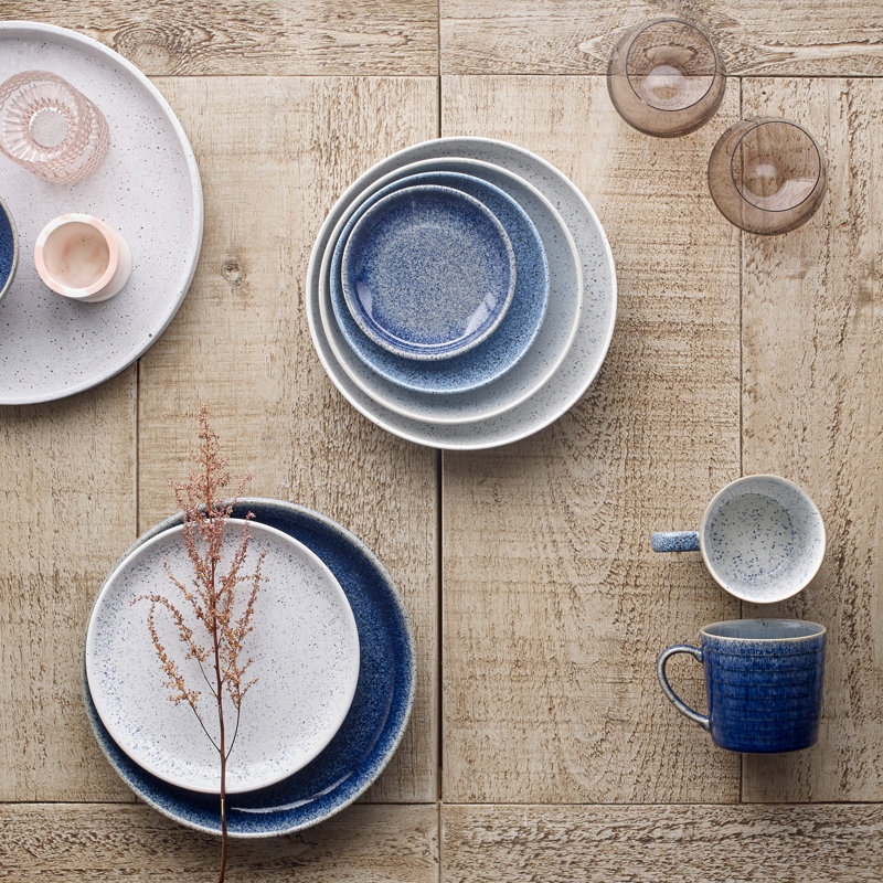 Studio Blue Coupe Small Plate, Flint