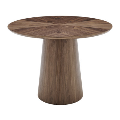 Table ovale Adara en noyer américain à motif d'étoiles