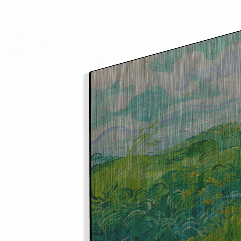 «Green Wheat Fields, Auvers» par Vincent Van Gogh, art mural en métal, H 16 po x l 24 po