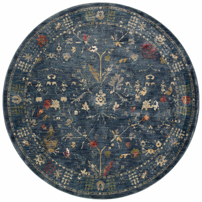Febbas Performance Oriental Indoor Rug, Round 7'9"
