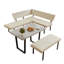 Ensemble de table de salle à manger 3 pièces Table rectangulaire, 1 canapé d'angle et 1 banc-872960932-889308949