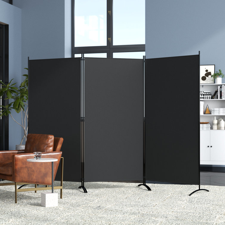 Leveille 102.5" W x 72" H 3 - Panel Folding Room Divider