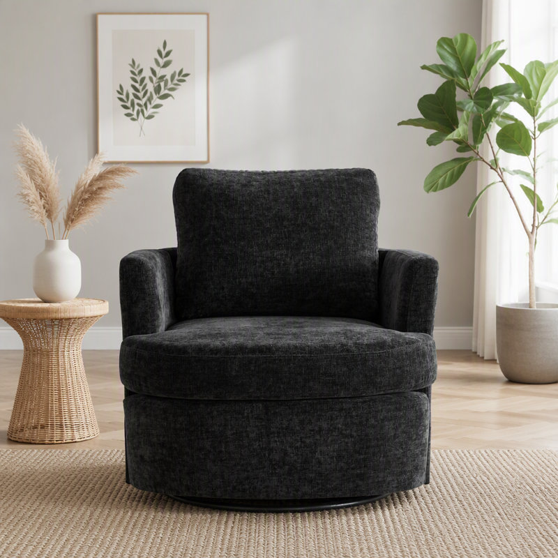 Chaise pivotante, Black Fabric