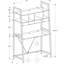 Bureau d'ordinateur, bureau personnel, ordinateur portable, incliné, tablettes de rangement, travail, stratifié, stratifié blanc, contemporain, moderne