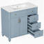 Meuble-lavabo 36 po avec lavabo, armoire de salle de bain avec tiroir rabattable, 3 tiroirs et 2 portes-8290058