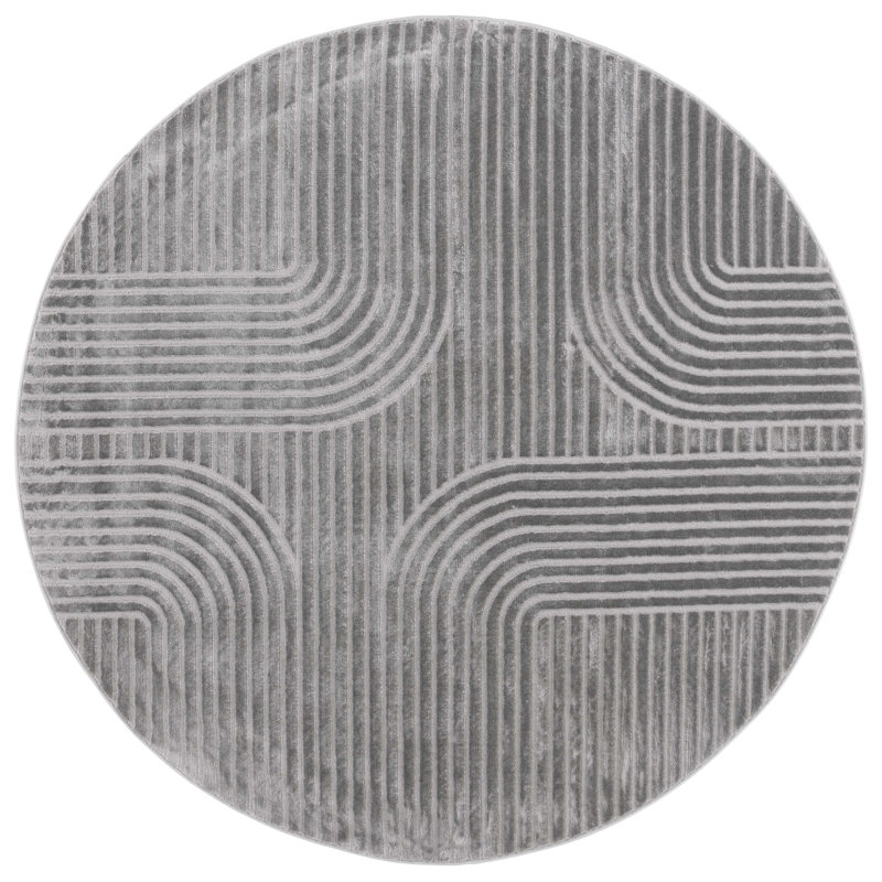 Saylor 100 Performance Abstract Rug, Round 6'3"