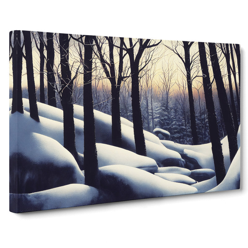 Gentle Winter Forest - Wrapped Canvas, 35cm H x 50cm W x 3cm D