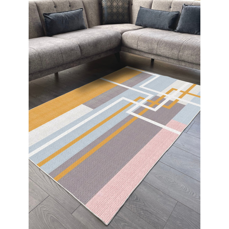 Cotton Striped Indoor / Outdoor Rug, Rectangle 5'3" x 9'10"