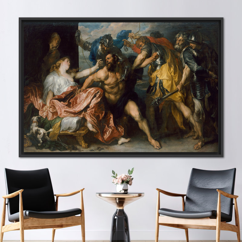 Print on Canvas, 80 cm H x 110 cm W, Black Floater Framed