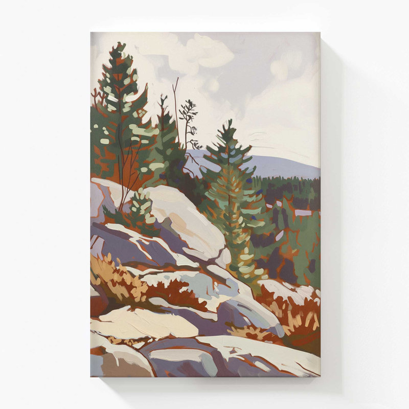 Rocky Mountain View I Print on Canvas, 72" H x 48" W x 1.25" D, Wrapped Canvas