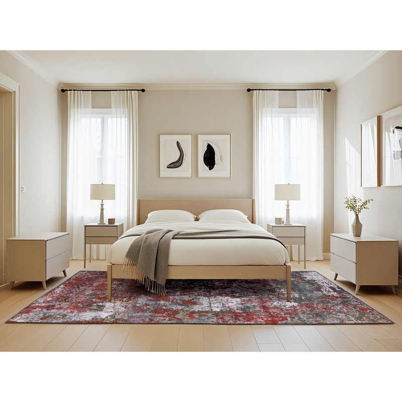 Otteridge Abstract Indoor Rug, Rectangle 5' x 8'