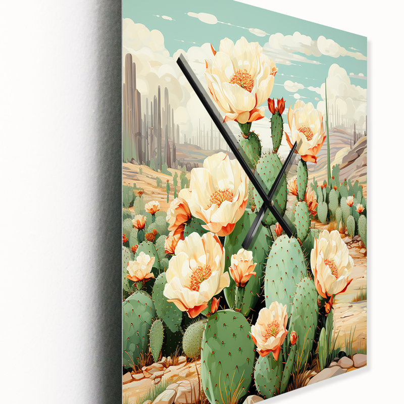 Tehilla - Horloge murale florale, H 40 po x l 30 po x P 1 po