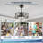 Caged Ceiling Fans With Lights Remote Control, Small Farmhouse Ceiling Fans With Light 3 Color Temperature
