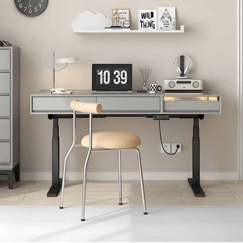 Bureau ajustable 55,12 po Modern, H 55,12 po x l 55,12 po x P 27,56 po