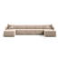 5 Seater Velvet Corner Sectional