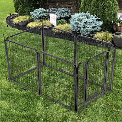 Heavy Duty 6 Panel Folding Metal Pet Playpen Dog Exercise Fence