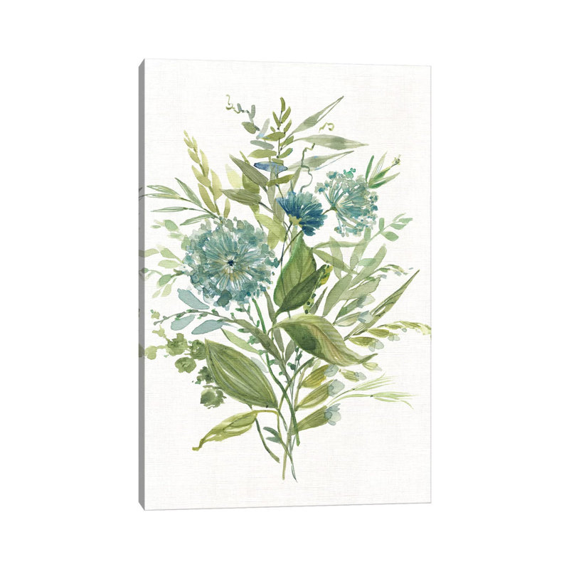 «Greenery II» par Carol Robinson - reproduction d'art, Pas de tapis, Toile tendue, H 18 po x l 12 po x 1,5 po