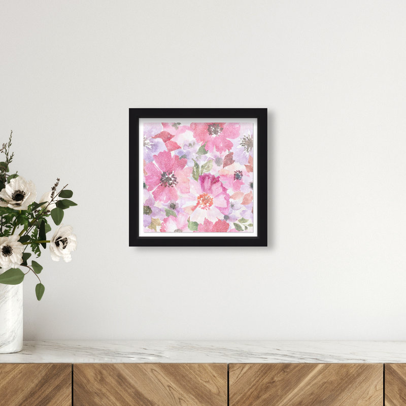 Morning Blossoms Canvas Floral & Botanical Print by Oliver Gal, 13.5"H x 13.5"W, Black Frame