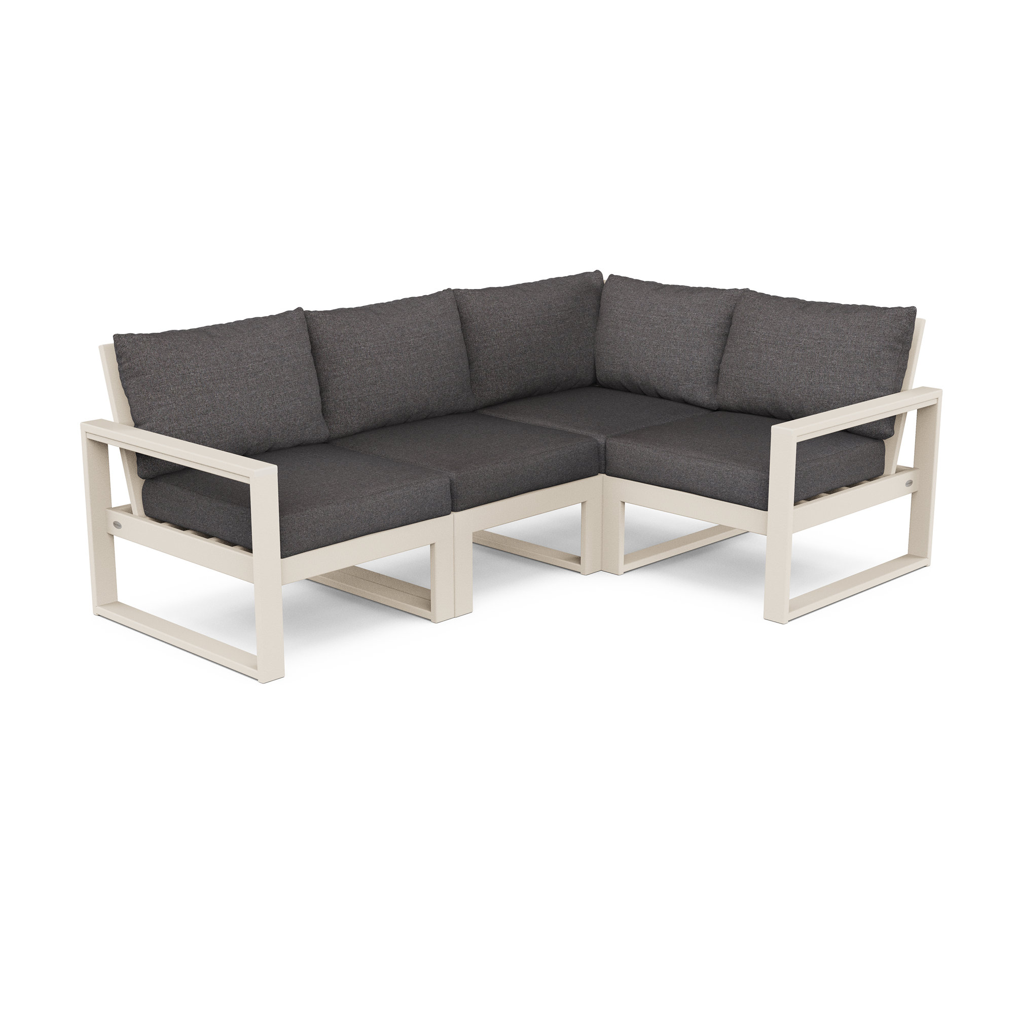 EDGE 4-Piece Modular Deep Seating Set, Ash Charcoal , Sand