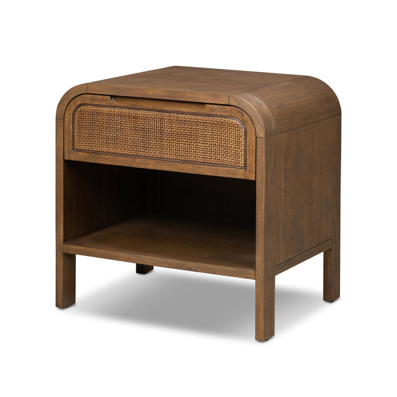 Amenah 1 - Drawer Solid Wood Nightstand