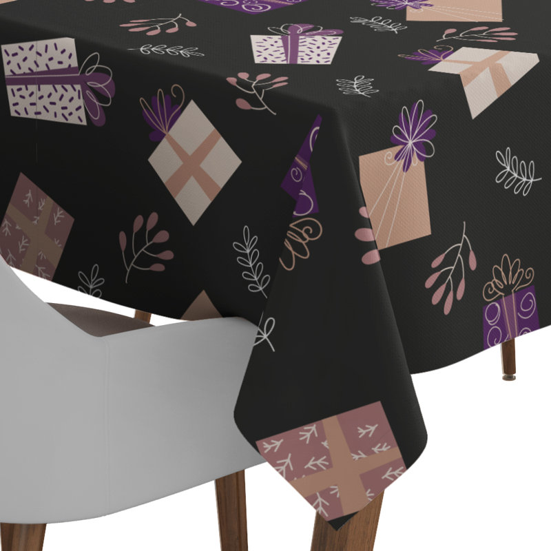 Nappe de Noël abstrait branigans, L 144 po x l 52 po