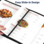 Paquet de 30 couvercles de menu de restaurant WeChef 8,5 x 14 po 4 pages 8 et 4,25 x 14 po-118010619